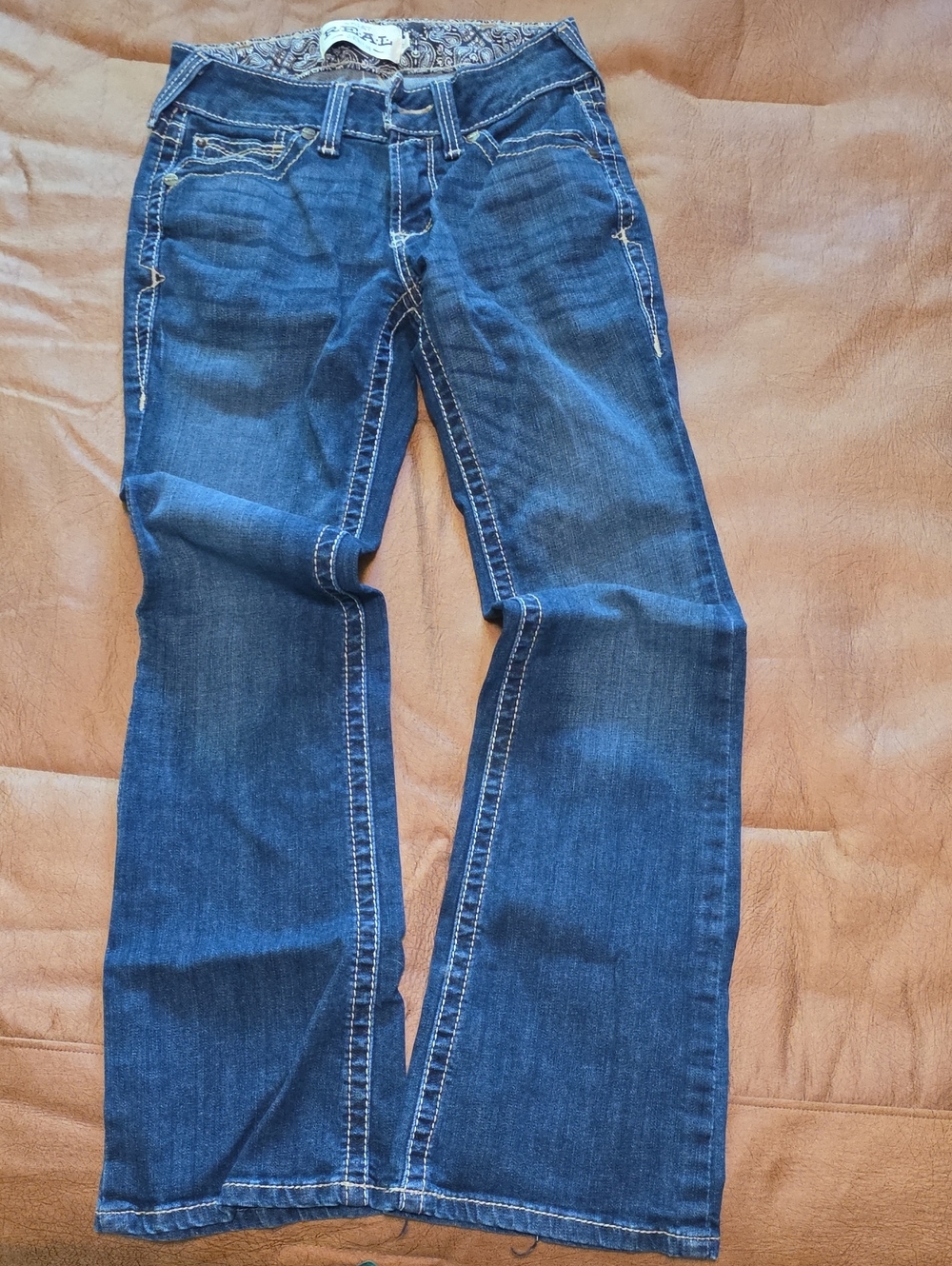 Ariat Dark Blue Flare Jeans with Contrast Stitching